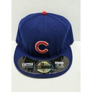 Chicago Cubs 59Fifty New Era Hat Cap MLB  NWT Size 7-1/4 Authentic Collection